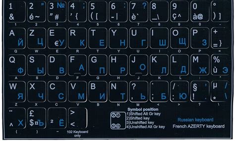 Azerty Russian Cyrillic Keyboard Stickers 11 x 13 cm : Amazon.com.be ...