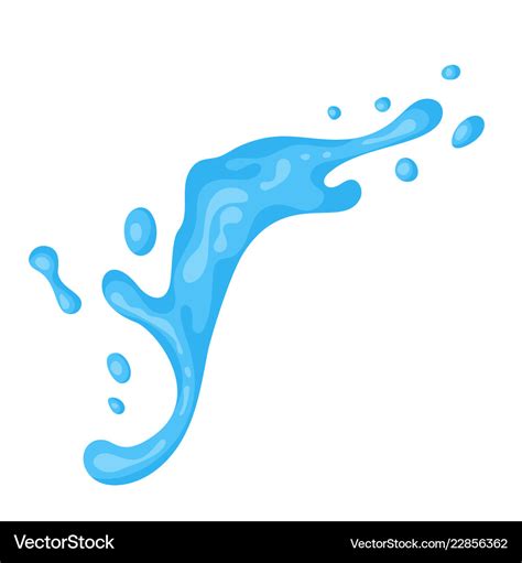 Water splash cartoon Royalty Free Vector Image