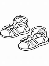 Sandals Coloring Pages Free Online For Kids sketch template