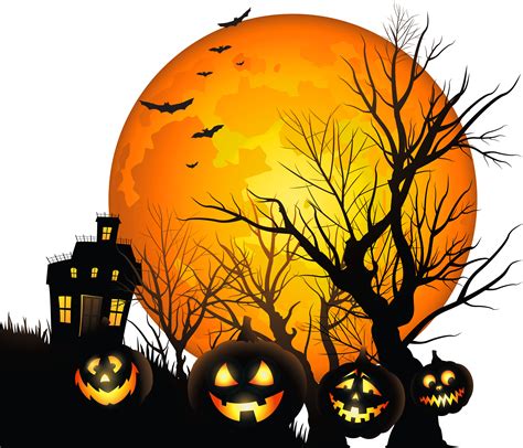 Halloween Clip art - Large Haunted House and Moon PNG Clipart png download - 6400*5489 - Free ...