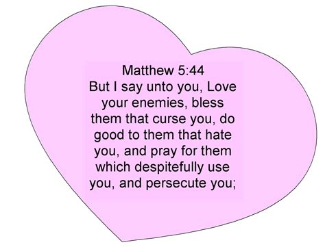 Christian Images In My Treasure Box: Memory Verse Matthew 5:44- LOVE