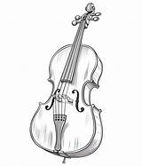 Cello Coloring Page sketch template