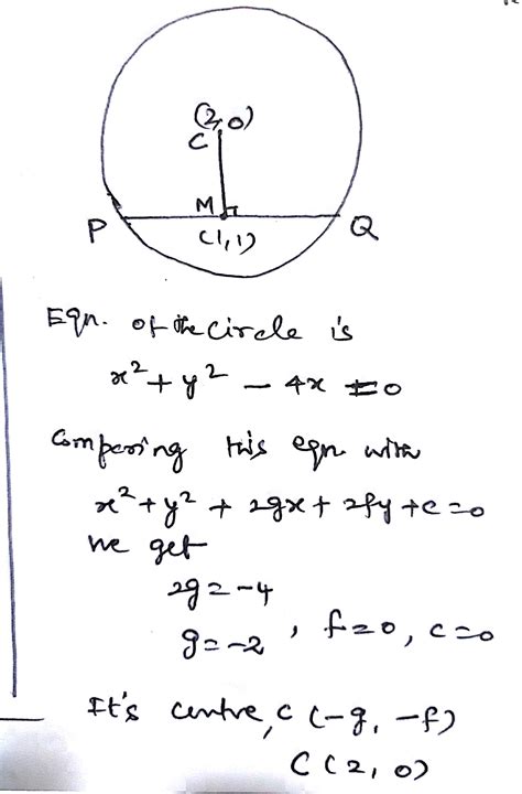 Equation Of Chord Of Circle Whose Midpoint Is Given - Chord Walls