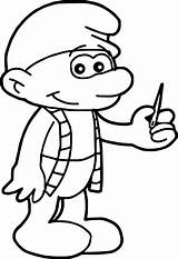 Tailor Smurf Needle Coloring Page  Wecoloringpagecom sketch template