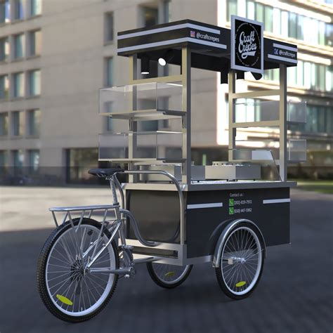 Crepe food cart outdoor retail cart ship to Oakland, USA