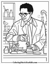 Scientist Coloring Pages Free PDF Printables  Sheets For Kids sketch template