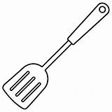 Spatula Outline coloring Book Page Line Art Drawing  Premium AI sketch template