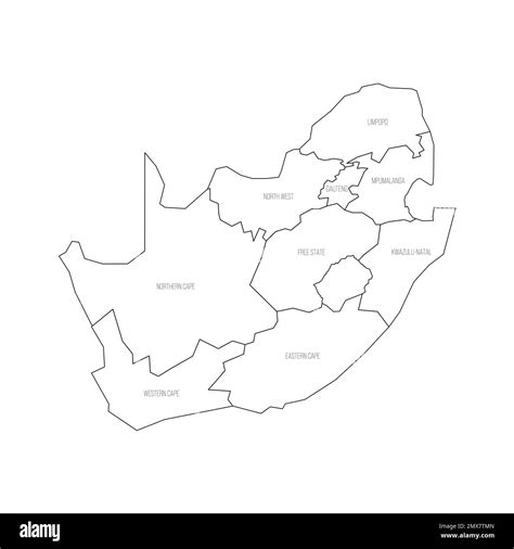 South Africa political map of administrative divisions Stock Vector Image & Art - Alamy