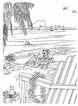 Creative Haven Seashore Scenes Coloring Book sketch template