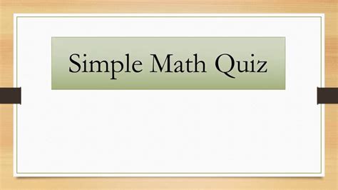 Simple Math Quiz | English Quiz | Educational Quiz - YouTube