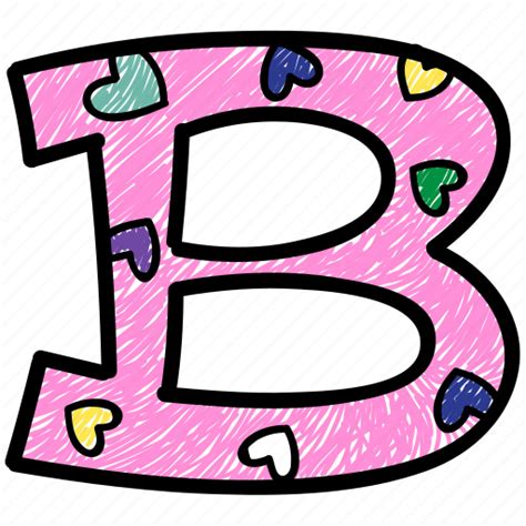 Alphabet letter b, b, capital letter, capital letter b, colored ...