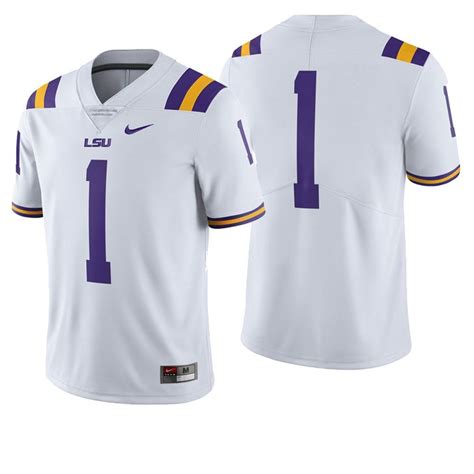 Male LSU Tigers White College Football Game Jersey - Bluefink