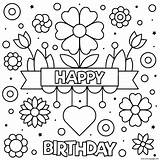 Printable Coloring Birthday Cards Free sketch template