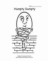 Humpty Dumpty Nursery Rhyme Sketch Coloring Page sketch template