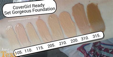 CoverGirl Ready Set Gorgeous Foundation Review & Swatches of Shades