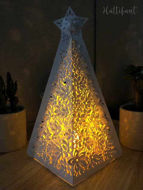 3D PAPER CUT | 3D Christmas Tree Luminary