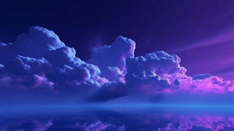 Premium AI Image | Neon glow sky background with violet color