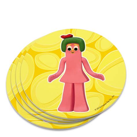 Minga Gumby's Little Sister Clay Art Novelty Coaster Set - Walmart.com - Walmart.com