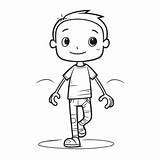 Boy Walking Coloring Pages Outline Sketch Drawing Vector Man  sketch template