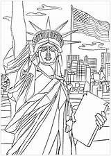 Statue Of Liberty In New York  Coloring Pages sketch template