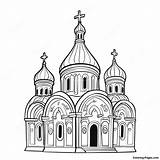 Beautiful Orthodox Church Coloring Page  Pagescom sketch template