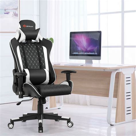 Massage Gaming Chair with Lumbar Support and Headrest in 2020 | Gaming chair, Headrest, Lumbar ...