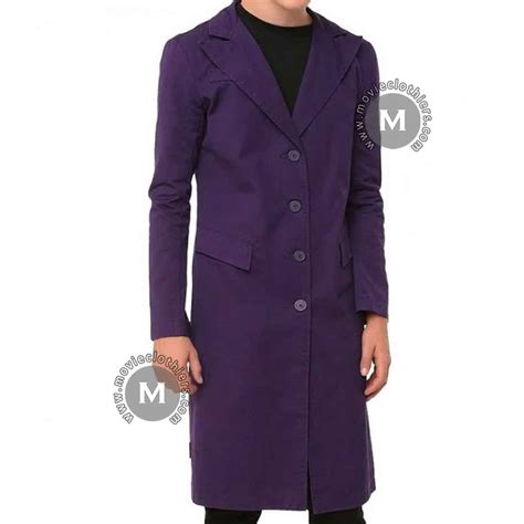 Heath Ledger Joker Costume | Purple Joker Trench Coat