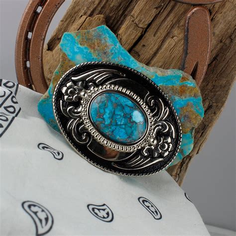 Mohave Blue Turquoise Buckle Western Belt Buckle Cowboy | Etsy | Western belt buckles, Western ...