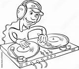 Dj Turntable Coloring Pages sketch template