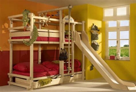 Cool 21 Images For Offset Bunk Beds | Bunk bed with slide, Cool bunk ...
