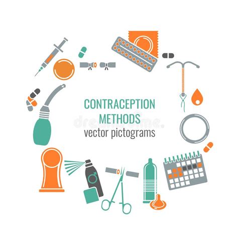 Contraceptive methods stock vector. Illustration of contraceptive - 19864780