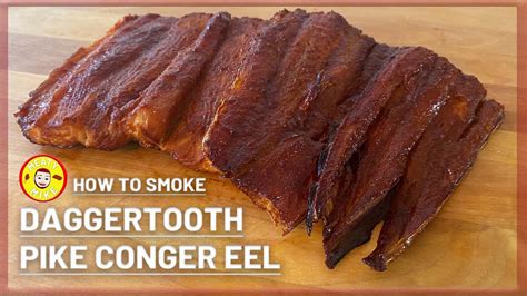 Smoked DAGGERTOOTH PIKE CONGER EEL on the Masterbuilt | Hamo Eel - YouTube