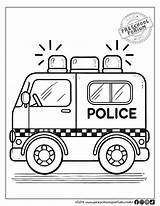 21 Free Police Truck Coloring Pages With PDF Printables sketch template