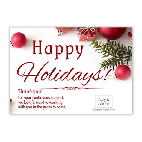 Holiday Wishes Corporate Holiday Card