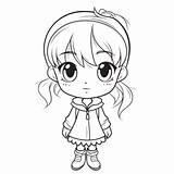 Easy Chibi Lineart How To Draw A Cat DrawingNow sketch template