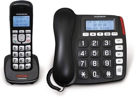 Thomson TH-540D Serea Comby Téléphones Filaire avec Répondeur Ecran Noir: Amazon.fr: High-tech