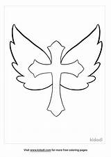 Crosses With Wings Coloring Pages sketch template