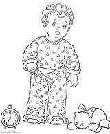 Bedtime Routine Coloring Pages sketch template