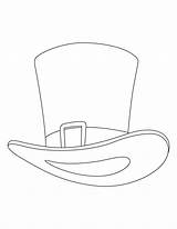 Printable top hat coloring Pages sketch template