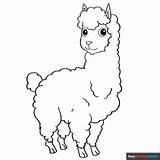 Llama Coloring Page  Easy Drawing Guides sketch template