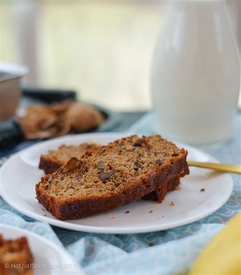 Scrummy Moist Classic Banana Walnut Loaf | not just spice