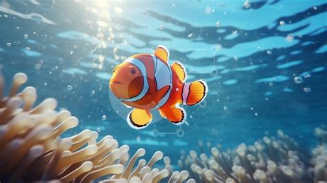 Vibrant Clownfish in Coral Reef stock photo | Creative Fabrica