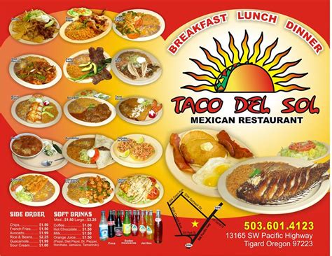 Mexican Food Menu, Delivery | Tigard, OR | Taco Del Sol