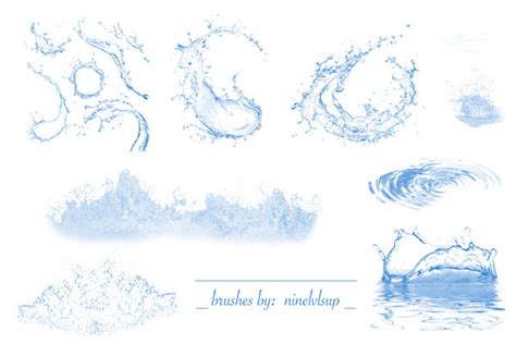 Water Splash photoshop brushes free download