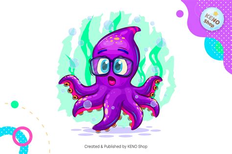 Marine Life Clipart-purple cartoon style vector squid clipart - Clip Art Library