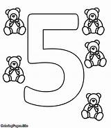 Number Five Coloring Page A Free Math Printable Images sketch template