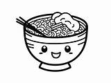Delicious Ramen Coloring  Page sketch template