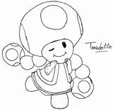 Toad Mario Coloring Pages sketch template
