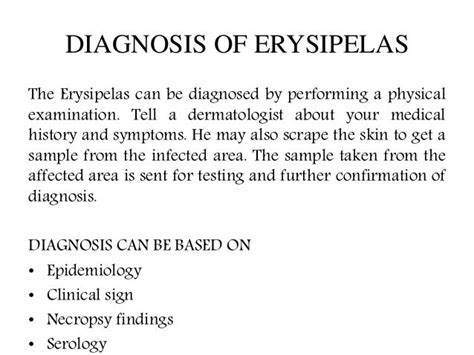 Erysipelas : causes, symptoms, diagnosis, prevention and treatments