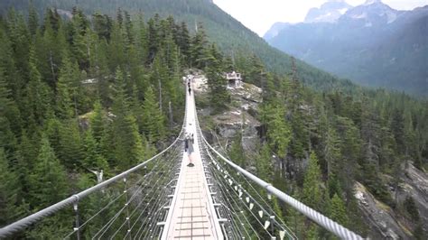 The suspension Bridge on the top of Sea to Sky Gondola - YouTube